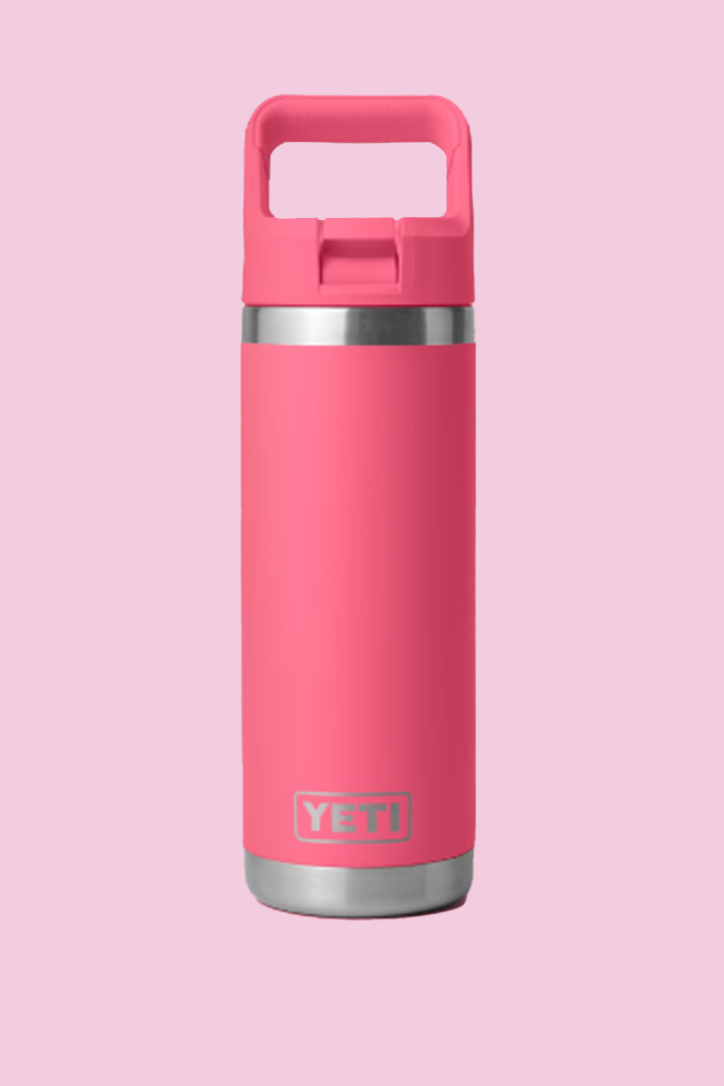 RAMBLER 18 OZ WATER BOTTLE WITH COLOR-MATCHED STRAW CAP